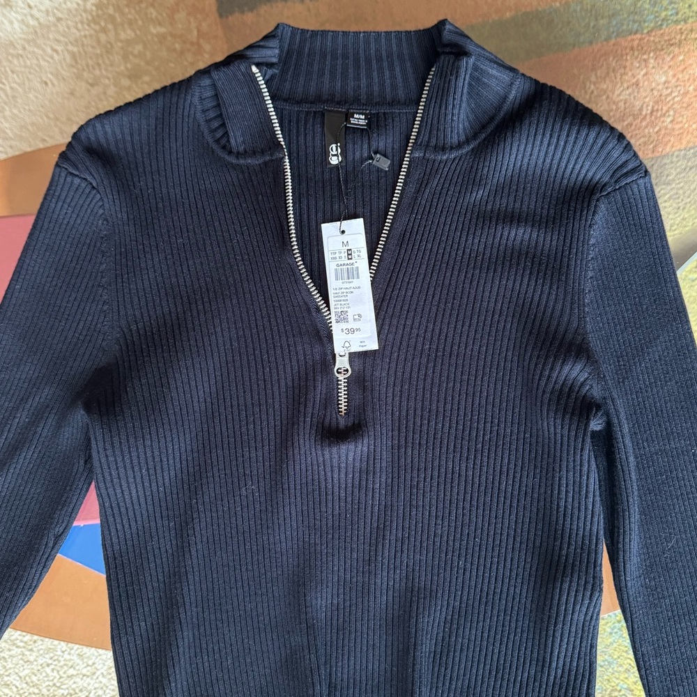 Garage black bodycon sweater